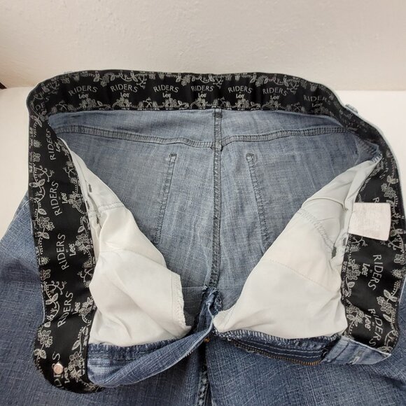 Riders by Lee Jeans Women's 18W Long Blue 5 Pocket Mid Rise Boot Cut Stretch - Picture 5 of 13